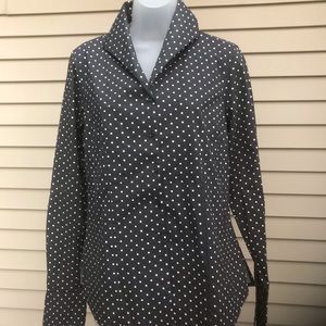 NWOT Harve Bernard - Black w/white dots, Size M